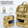 image:imageKastKing BaitSpace Fishing Sling Bag Fishing Backpack with Rod amp Beverage Holder Tackle Bag for Fishing GearG Khaki Camo  with 2 3600 tackle boxes