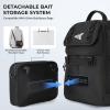 image:imageKastKing BaitSpace Fishing Sling Bag Fishing Backpack with Rod amp Beverage Holder Tackle Bag for Fishing GearH Black  with 2 3600 tackle boxes