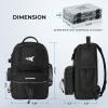 image:imageKastKing BaitSpace Fishing Sling Bag Fishing Backpack with Rod amp Beverage Holder Tackle Bag for Fishing GearH Black  with 2 3600 tackle boxes
