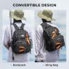 image:imageKastKing BaitSpace Fishing Sling Bag Fishing Backpack with Rod amp Beverage Holder Tackle Bag for Fishing GearH Black  with 2 3600 tackle boxes