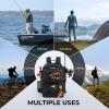 image:imageKastKing BaitSpace Fishing Tackle Backpack with Removable Bait Binder2 Rod Holders Storage Fishing Gear and EquipmentA Black With 4 3600 Tackle Boxes