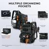 image:imageKastKing BaitSpace Fishing Tackle Backpack with Removable Bait Binder2 Rod Holders Storage Fishing Gear and EquipmentB Black Camo With 4 3600 Tackle Boxes