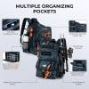image:imageKastKing BaitSpace Fishing Tackle Backpack with Removable Bait Binder2 Rod Holders Storage Fishing Gear and EquipmentC Blue Camo With 4 3600 Tackle Boxes