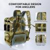 image:imageKastKing BaitSpace Fishing Tackle Backpack with Removable Bait Binder2 Rod Holders Storage Fishing Gear and EquipmentD Khaki Camowith 4 3600 Tackle Boxes