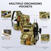 image:imageKastKing BaitSpace Fishing Tackle Backpack with Removable Bait Binder2 Rod Holders Storage Fishing Gear and EquipmentD Khaki Camowith 4 3600 Tackle Boxes