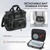 image:imageKastKing BaitSpace Fishing Tackle Bag With 4 Tackle Boxes amp Removable Bait Binder WaterResistant Tackle Storage Durable Fishing Gear Adjustable Shoulder StrapD Black Camo