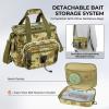 image:imageKastKing BaitSpace Fishing Tackle Bag With 4 Tackle Boxes amp Removable Bait Binder WaterResistant Tackle Storage Durable Fishing Gear Adjustable Shoulder StrapB Khaki Camo