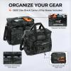 image:imageKastKing BaitSpace Fishing Tackle Bag With 4 Tackle Boxes amp Removable Bait Binder WaterResistant Tackle Storage Durable Fishing Gear Adjustable Shoulder StrapD Black Camo
