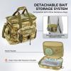 image:imageKastKing BaitSpace Fishing Tackle Bag With 4 Tackle Boxes amp Removable Bait Binder WaterResistant Tackle Storage Durable Fishing Gear Adjustable Shoulder StrapE Khaki Camo