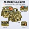 image:imageKastKing BaitSpace Fishing Tackle Bag With 4 Tackle Boxes amp Removable Bait Binder WaterResistant Tackle Storage Durable Fishing Gear Adjustable Shoulder StrapB Khaki Camo
