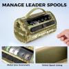 image:imageKastKing BaitSpace Line Management Bag Fishing Line Storage Bag with Water Resistant Nylon Clear View Window Removable Divider Tanglefree Leader Line HolderF KhakiLarge