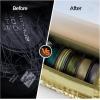 image:imageKastKing BaitSpace Line Management Bag Fishing Line Storage Bag with Water Resistant Nylon Clear View Window Removable Divider Tanglefree Leader Line HolderF KhakiLarge