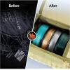 image:imageKastKing BaitSpace Line Management Bag Fishing Line Storage Bag with Water Resistant Nylon Clear View Window Removable Divider Tanglefree Leader Line HolderC KhakiMedium