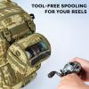 image:imageKastKing BaitSpace Line Management Bag Fishing Line Storage Bag with Water Resistant Nylon Clear View Window Removable Divider Tanglefree Leader Line HolderC KhakiMedium