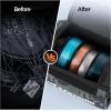 image:imageKastKing BaitSpace Line Management Bag Fishing Line Storage Bag with Water Resistant Nylon Clear View Window Removable Divider Tanglefree Leader Line HolderA BlackMedium