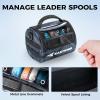 image:imageKastKing BaitSpace Line Management Bag Fishing Line Storage Bag with Water Resistant Nylon Clear View Window Removable Divider Tanglefree Leader Line HolderB BlueMedium