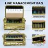 image:imageKastKing BaitSpace Line Management Bag Fishing Line Storage Bag with Water Resistant Nylon Clear View Window Removable Divider Tanglefree Leader Line HolderF KhakiLarge