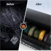 image:imageKastKing BaitSpace Line Management Bag Fishing Line Storage Bag with Water Resistant Nylon Clear View Window Removable Divider Tanglefree Leader Line HolderD BlackLarge