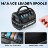 image:imageKastKing BaitSpace Line Management Bag Fishing Line Storage Bag with Water Resistant Nylon Clear View Window Removable Divider Tanglefree Leader Line HolderA BlackMedium