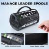 image:imageKastKing BaitSpace Line Management Bag Fishing Line Storage Bag with Water Resistant Nylon Clear View Window Removable Divider Tanglefree Leader Line HolderD BlackLarge