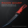 image:imageKastKing Intimidator Bait Knife and Filet Knives UltraSharp G4116 German StainlessSteel Blades Fresh or Saltwater NonSlip Handle Durable Storage Bag and Honing RodC 7 Fillet Knife and Sharpening Steel