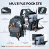 image:imageKastKing KarryAll KastMate Fishing Tackle BackpackWaterResistant Tackle Bag With 2 Rod HoldersFishing Gear and Equipment With Large Gear StorageBlackE Dark Gray