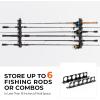 image:imageKastKing SafeGuard Fishing Rod Holder for Garage Wall or Ceiling Mounted Fishing Rod Rack Storage Organizer Fishing Pole Holder Holds 6 Rods or Combos in Less Than 18 InchesC Gray  1 Packstore 6 fishing rods or combos