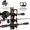 image:imageKastKing SafeGuard Fishing Rod Holder for Garage Wall or Ceiling Mounted Fishing Rod Rack Storage Organizer Fishing Pole Holder Holds 6 Rods or Combos in Less Than 18 InchesA Black  1 Packstore 6 fishing rods or combos