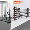 image:imageKastKing SafeGuard Fishing Rod Holder for Garage Wall or Ceiling Mounted Fishing Rod Rack Storage Organizer Fishing Pole Holder Holds 6 Rods or Combos in Less Than 18 InchesBUpgraded w Spooler  1 Packstore 6 rods