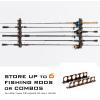 image:imageKastKing SafeGuard Fishing Rod Holder for Garage Wall or Ceiling Mounted Fishing Rod Rack Storage Organizer Fishing Pole Holder Holds 6 Rods or Combos in Less Than 18 InchesA Black  1 Packstore 6 fishing rods or combos
