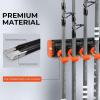 image:imageKastKing V10 Pivot Grip Fishing Rod HolderAdjustable SpaceSaving WallMounted Rod Holder 10 PolymerCoated Steel Hooks Expandable Storage System Holds 10 Rod amp Reel Combos 1 PackA Orange1 Pack