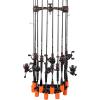 image:imageKastKing V10 Rod Rack with Spooling Station Wall Mounted Fishing RodCombo Rack Holds 10 Combos Line Spooling Tool for Spinning and Casting Reels 2pcs Line Boss IncludedBlack