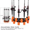 image:imageKastKing V10 Rod Rack with Spooling Station Wall Mounted Fishing RodCombo Rack Holds 10 Combos Line Spooling Tool for Spinning and Casting Reels 2pcs Line Boss IncludedBlack