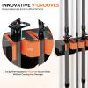 image:imageKastKing V15 Vertical Fishing Rod Holder  Wall Mounted Fishing Rod Rack Store 15 Rods or Fishing Rod Combos in 1725 Inches Great Fishing Pole Holder and RackB 2 Pack  Black Upgraded Heavy Rod Combo  Store 30 rods