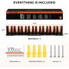image:imageKastKing V15 Vertical Fishing Rod Holder  Wall Mounted Fishing Rod Rack Store 15 Rods or Fishing Rod Combos in 1725 Inches Great Fishing Pole Holder and RackB 1 Pack  Black Upgraded Heavy Rod Combo  Store 15 Rods
