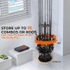 image:imageKastKing V16 Rotating Fishing Rod Holder for Garage Floor Rack Holds Up to 16 Rods amp Combos SpaceSaving Pole Organizer with Foam Durable ABS Fishing Gear Storage Gift for MenV16 wRotaing Base