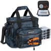 image:imageKastKing BaitSpace Fishing Tackle Bag With 4 Tackle Boxes amp Removable Bait Binder WaterResistant Tackle Storage Durable Fishing Gear Adjustable Shoulder StrapC Blue Camo