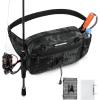 image:imageKastKing BaitSpace Waist Bag  Waterproof Tackle Storage Bag With Adjustable Belt Fishing Fanny Pack for Men Soft Bait Organizer 3600 Utility Box Rod Holder NylonBlack Camo