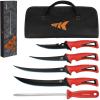 image:imageKastKing Intimidator Bait Knife and Filet Knives UltraSharp G4116 German StainlessSteel Blades Fresh or Saltwater NonSlip Handle Durable Storage Bag and Honing RodA Fillet Knives Kit