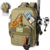 image:imageKastKing KarryAll KastMate Fishing Tackle BackpackWaterResistant Tackle Bag With 2 Rod HoldersFishing Gear and Equipment With Large Gear StorageBlackC Khaki