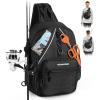 image:imageKastKing Karryall Sling Tackle BagFishing Sling PackFishing Backpack With Rod HolderMOLLE SystemSoft Bait amp Gear StorageA Black