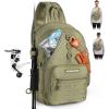 image:imageKastKing Karryall Sling Tackle BagFishing Sling PackFishing Backpack With Rod HolderMOLLE SystemSoft Bait amp Gear StorageC Khaki