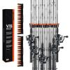 image:imageKastKing V15 Vertical Fishing Rod Holder  Wall Mounted Fishing Rod Rack Store 15 Rods or Fishing Rod Combos in 1725 Inches Great Fishing Pole Holder and RackB 2 Pack  Black Upgraded Heavy Rod Combo  Store 30 rods
