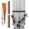 image:imageKastKing V15 Vertical Fishing Rod Holder  Wall Mounted Fishing Rod Rack Store 15 Rods or Fishing Rod Combos in 1725 Inches Great Fishing Pole Holder and RackA 2 Pack  Black Store 30 rods