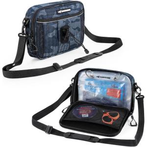 image:imageKastKing BaitSpace Detachable Bait Binder Tackle Bag  Large Clear Sleeves Durable 900D Waterresistant Fabric Soft Plastic Bait Storage For Hooks Sinkers amp Fishing AccessoriesBlue