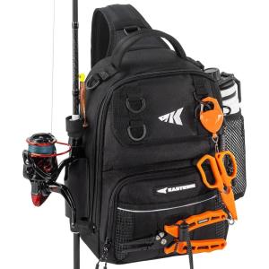 image:imageKastKing BaitSpace Fishing Sling Bag Fishing Backpack with Rod amp Beverage Holder Tackle Bag for Fishing GearD Black