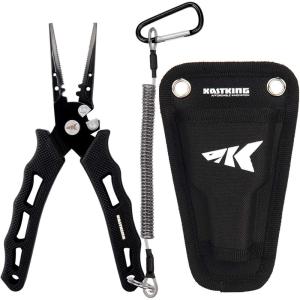 image:imageKastKing Cutthroat 7 inch Fishing Split Ring Pliers 420 Stainless Steel Fishing Tools Saltwater Resistant Fishing Gear Tungsten Carbide CuttersBlack