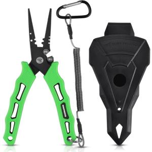 image:imageKastKing Cutthroat 7 inch Fishing Split Ring Pliers 420 Stainless Steel Fishing Tools Saltwater Resistant Fishing Gear Tungsten Carbide CuttersGreen