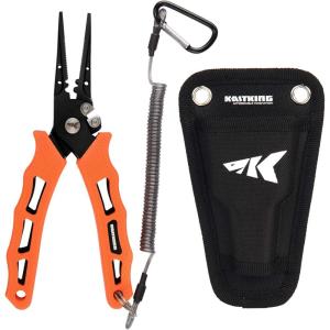 image:imageKastKing Cutthroat 7 inch Fishing Split Ring Pliers 420 Stainless Steel Fishing Tools Saltwater Resistant Fishing Gear Tungsten Carbide CuttersOrange