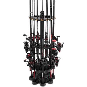 image:imageKastKing V16 Rotating Fishing Rod Holder for Garage Floor Rack Holds Up to 16 Rods amp Combos SpaceSaving Pole Organizer with Foam Durable ABS Fishing Gear Storage Gift for MenV16